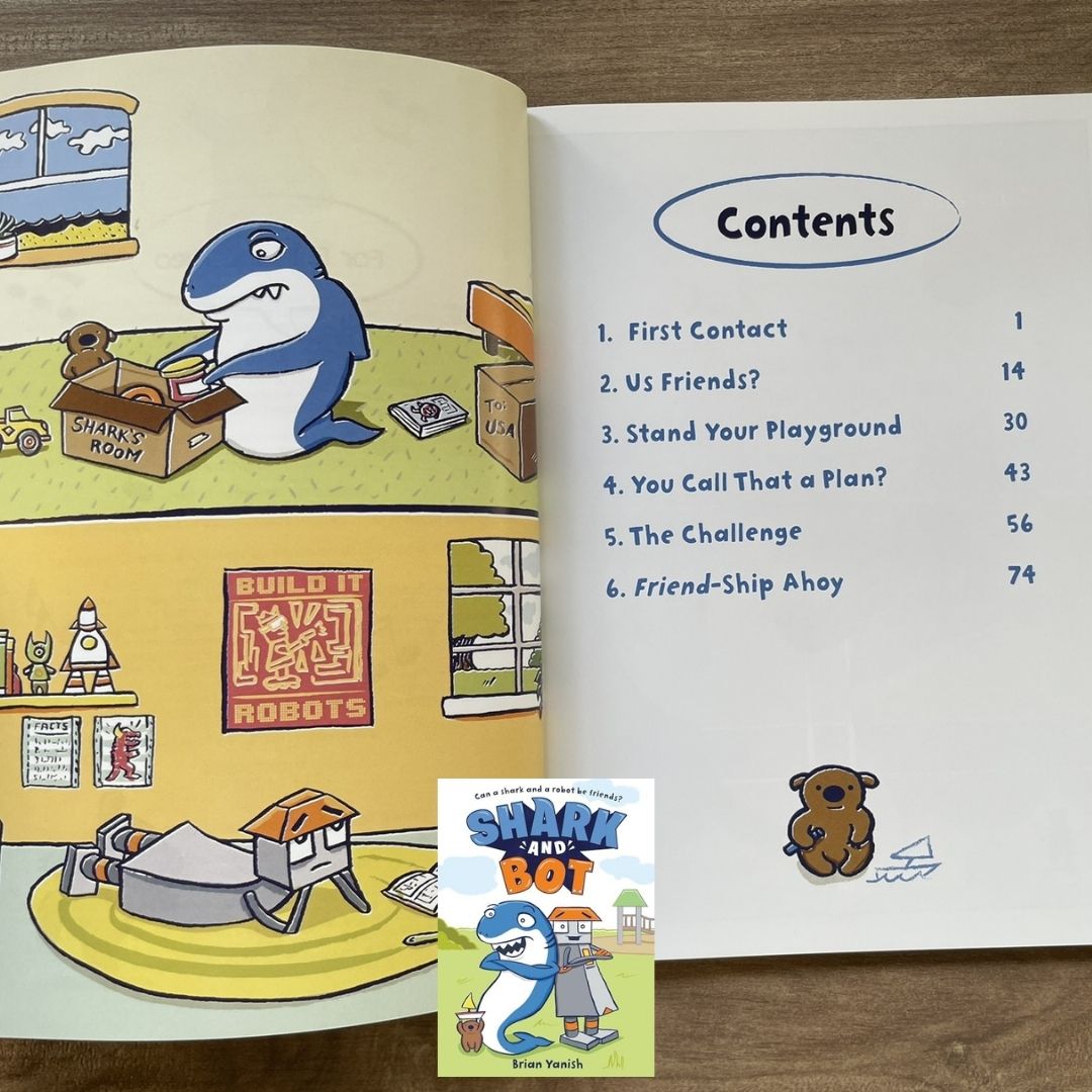 Shark and Bot, A Graphic Novel (Comics) by Brian Yanish (4 books) brand new softcover, no box