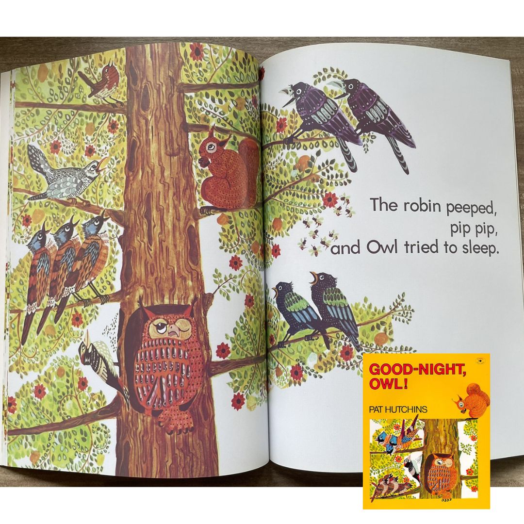 Good Night, Owl! Storybook by Pat Hutchins (brand new softcover, with SLIGHT FOLDS on book cover)