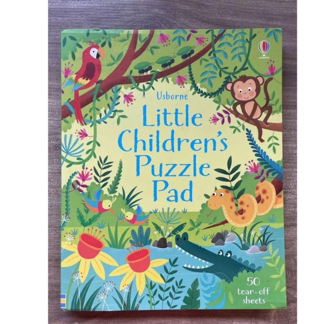 Usborne Little Children's TRAVEL / UNICORNS / PUZZLE Pad (SINGLES) Brand new softcover - with SLIGHT DENTS on book cover