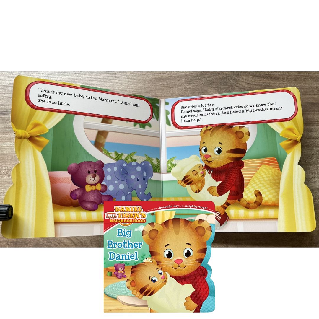 Big Brother Daniel (Daniel Tiger's Neighborhood) (brand new Shaped Board Book) with SLIGHT DENTS on book cover