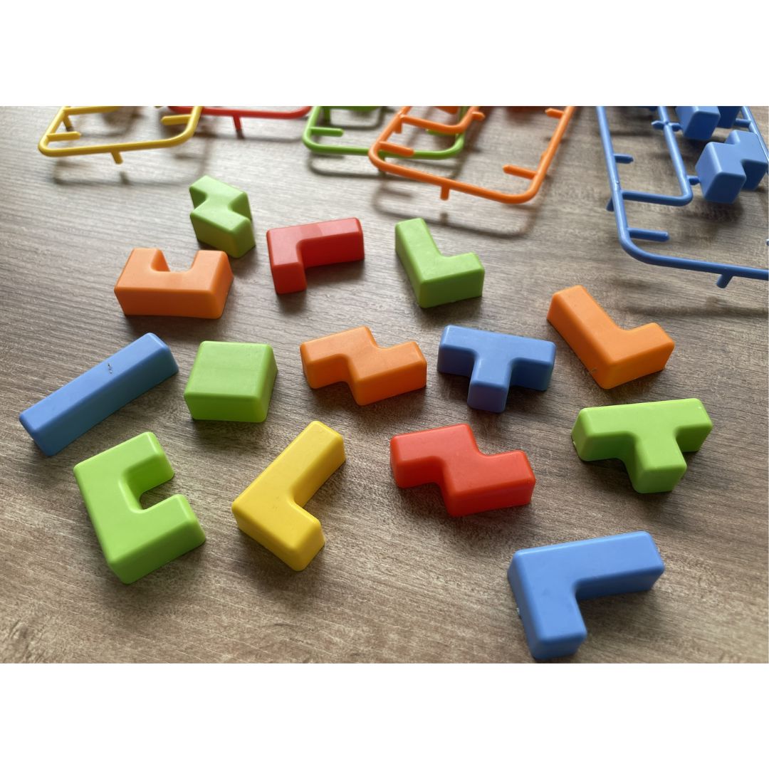 Space Rocket Tetris Blocks (boxed set, brand new, color BLUE)