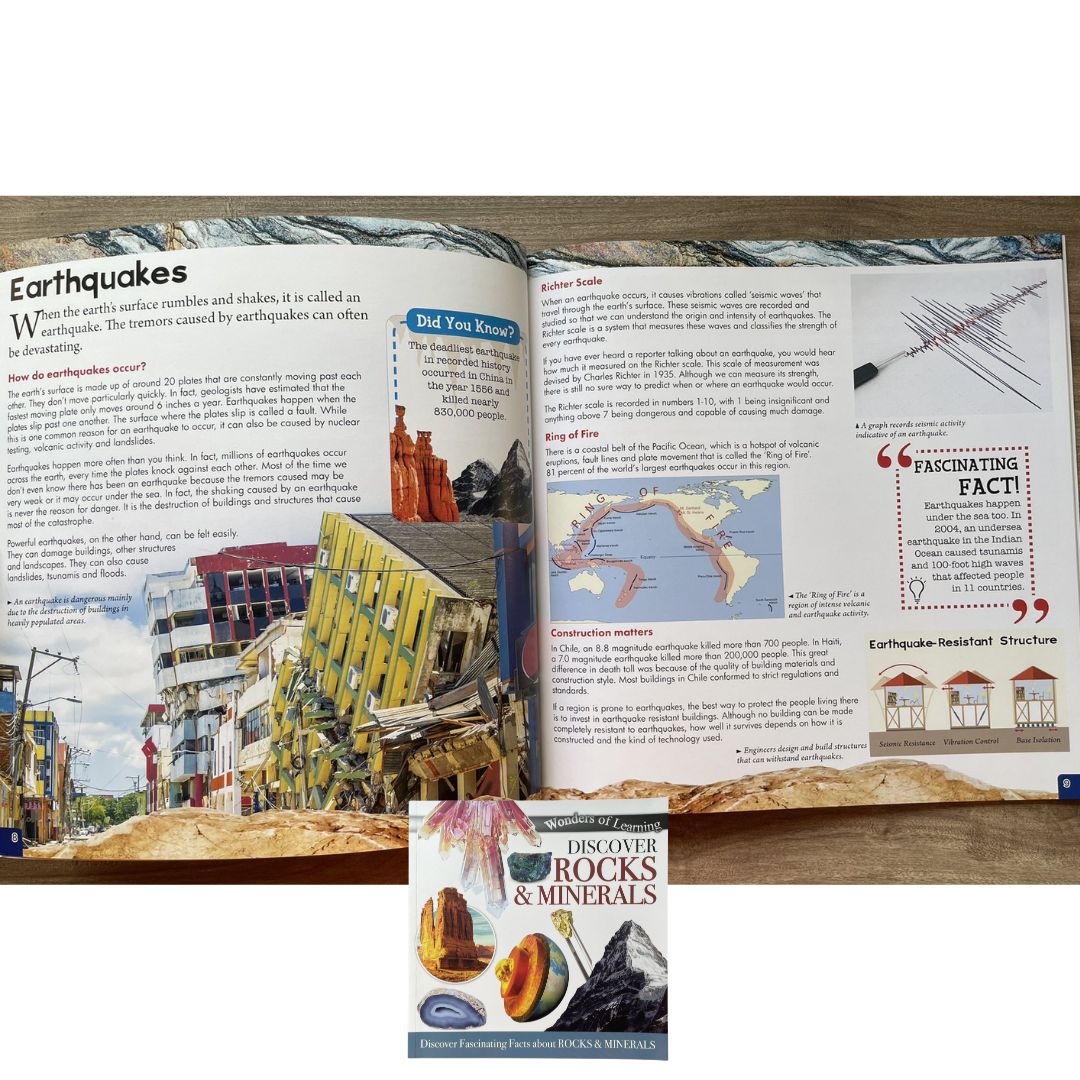 Wonders of Learning: Discover ROCKS AND MINERALS (brand new SOFTCOVER)