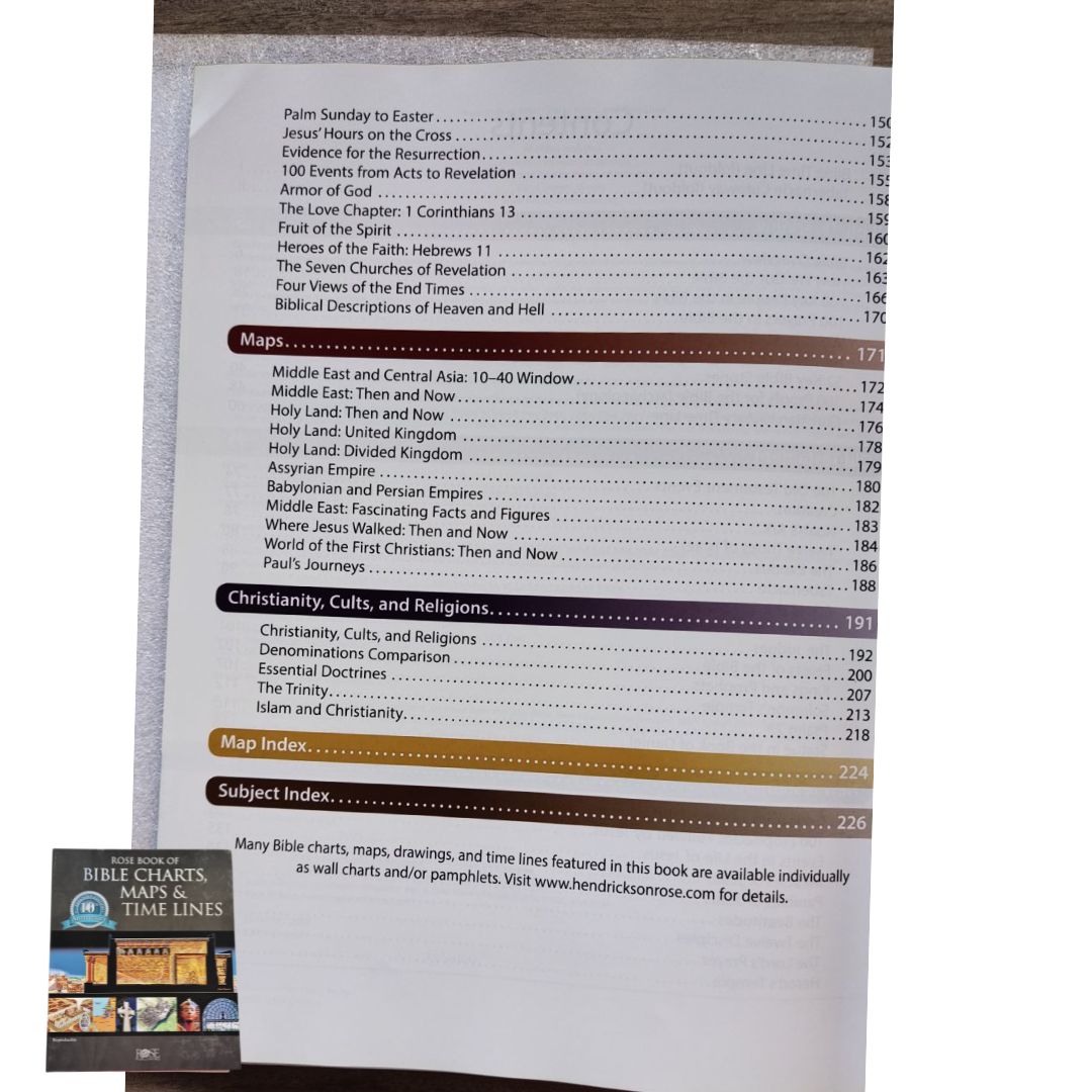 Rose Book of Bible Charts, Maps, and Time Lines Spiral-bound – Special Edition (Old and New Testament) with dents/tears on book cover, brand new hardcover