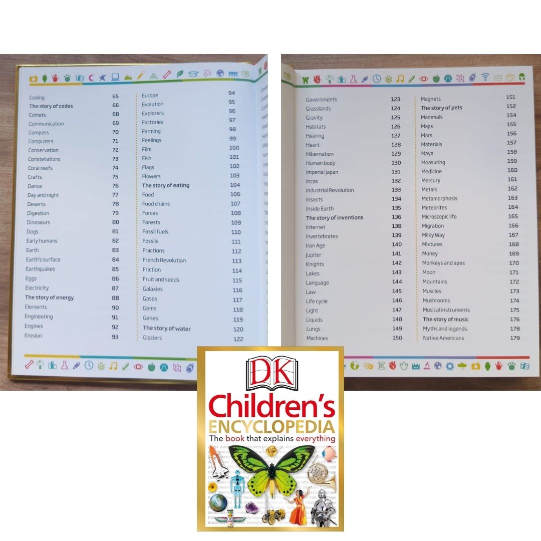 DK Children's Encyclopedia: The Book That Explains Everything! (USED book, hardcover, with slight tears and dents on book cover)