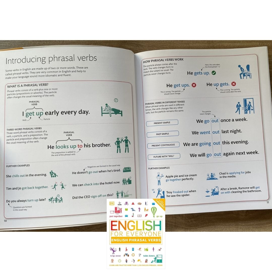 ENGLISH FOR EVERYONE English Phrasal Verbs: An ESL Book of Over 1,000 English Phrasal Verbs in Use (brand new softcover, with SLIGHT DENTS on book cover)