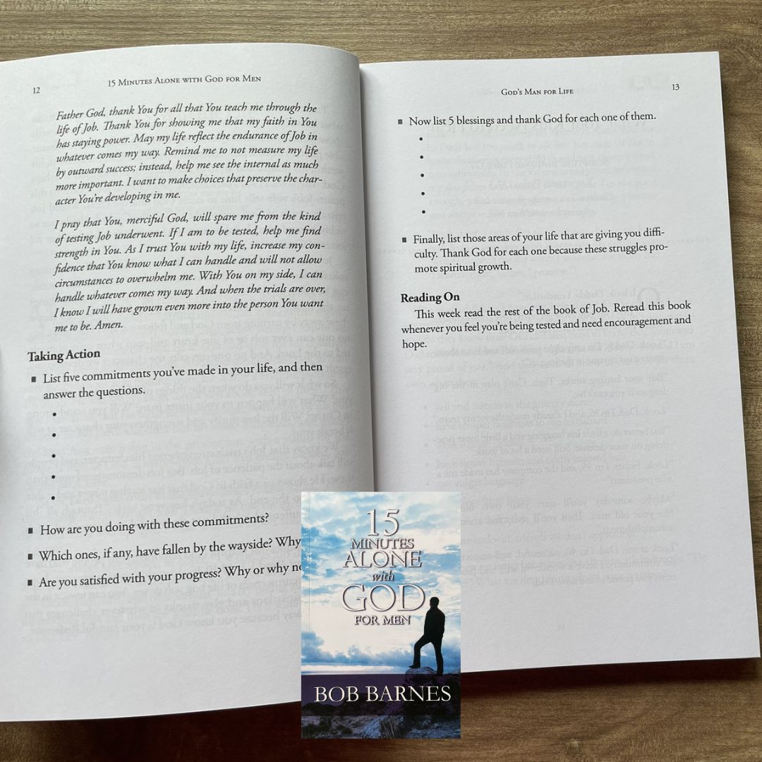 15 Minutes Alone with God for Men (by Bob Barnes) brand new Softcover, Devotional for men