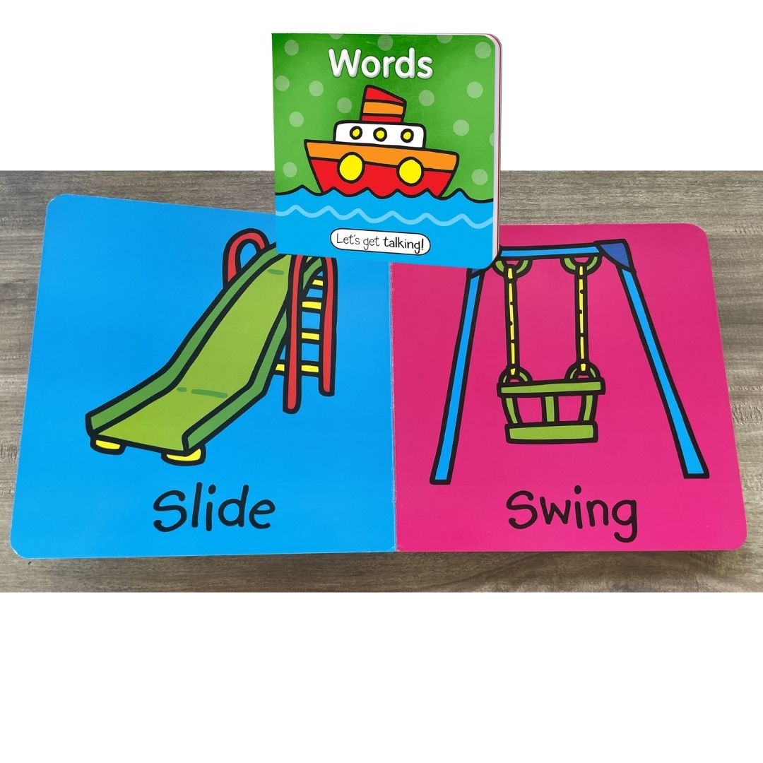 Words (Let's Get Talking) brand new Board book, with SLIGHT DENTS on book cover