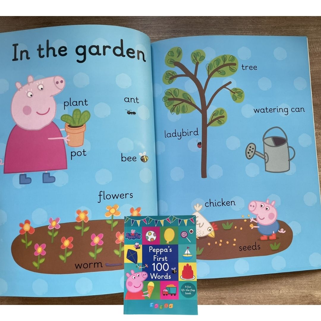 Peppa Pig: Peppa's First 100 Words (brand new softcover, with SLIGHT DENTS on book cover)