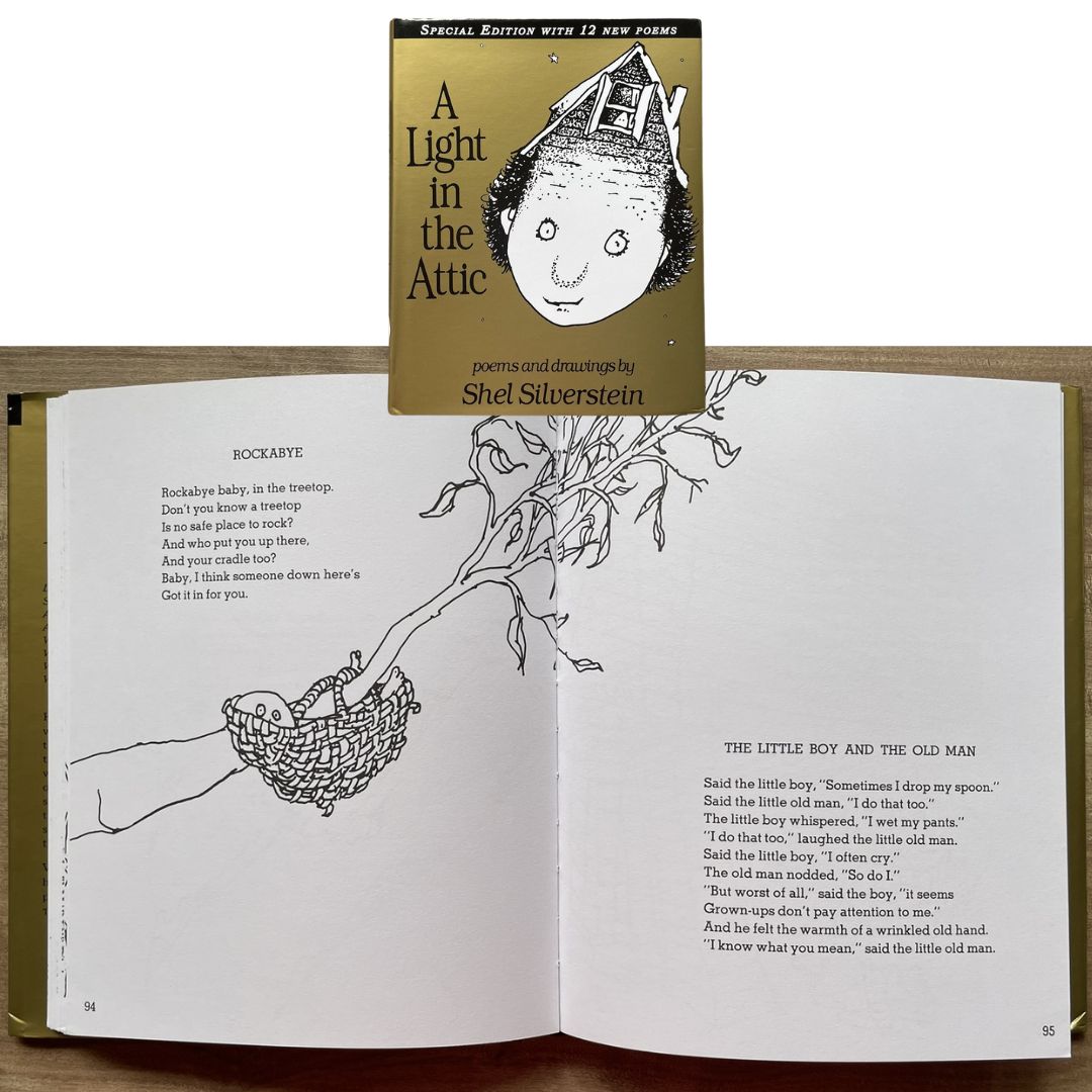 Shel Silverstein (3 books) FALLING UP // A LIGHT IN THE ATTIC // WHERE THE SIDEWALK ENDS (hardcover)