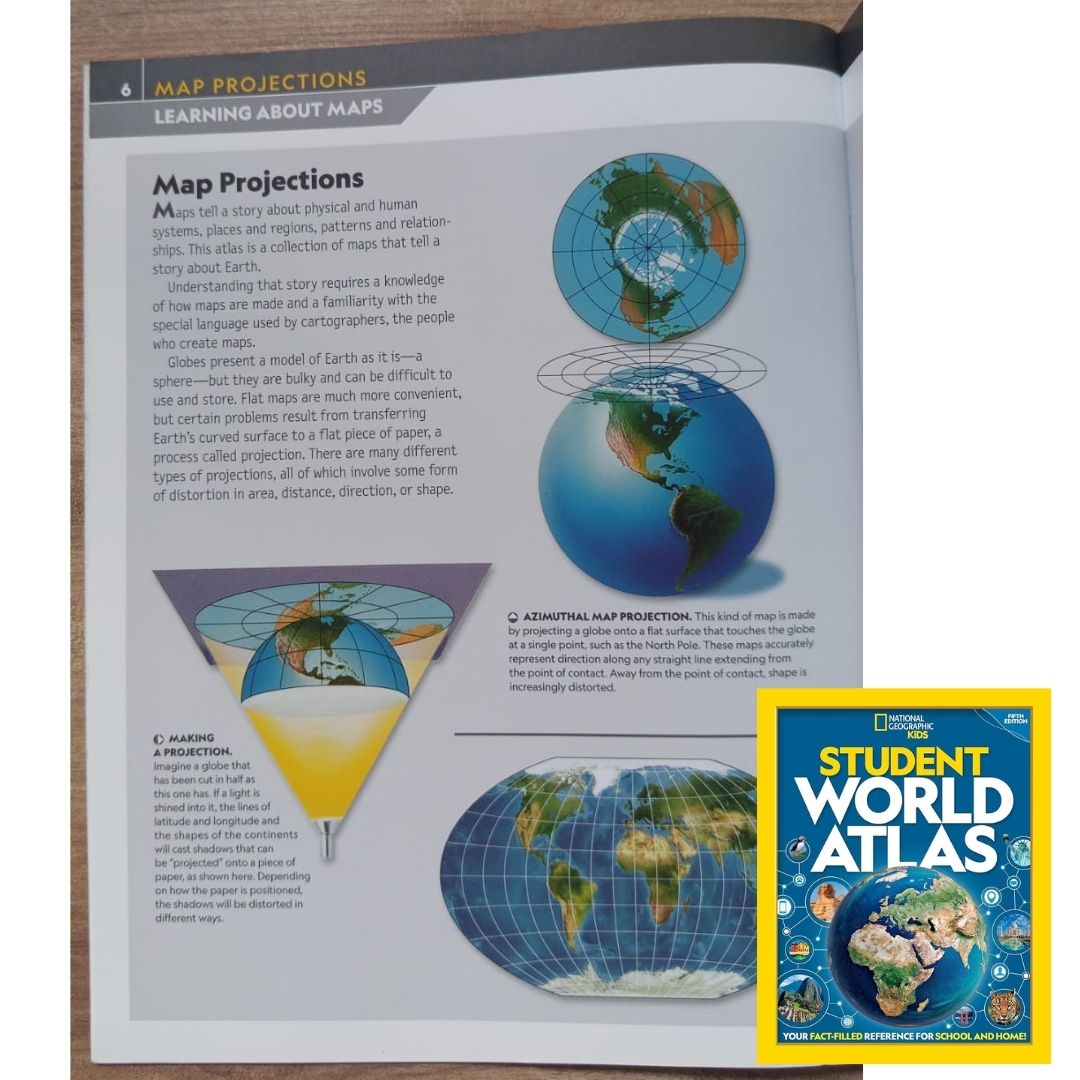 NATGEO National Geographic Kids: Student World Atlas, 5th Edition (USED/Preloved book, Paperback, with slight folds)