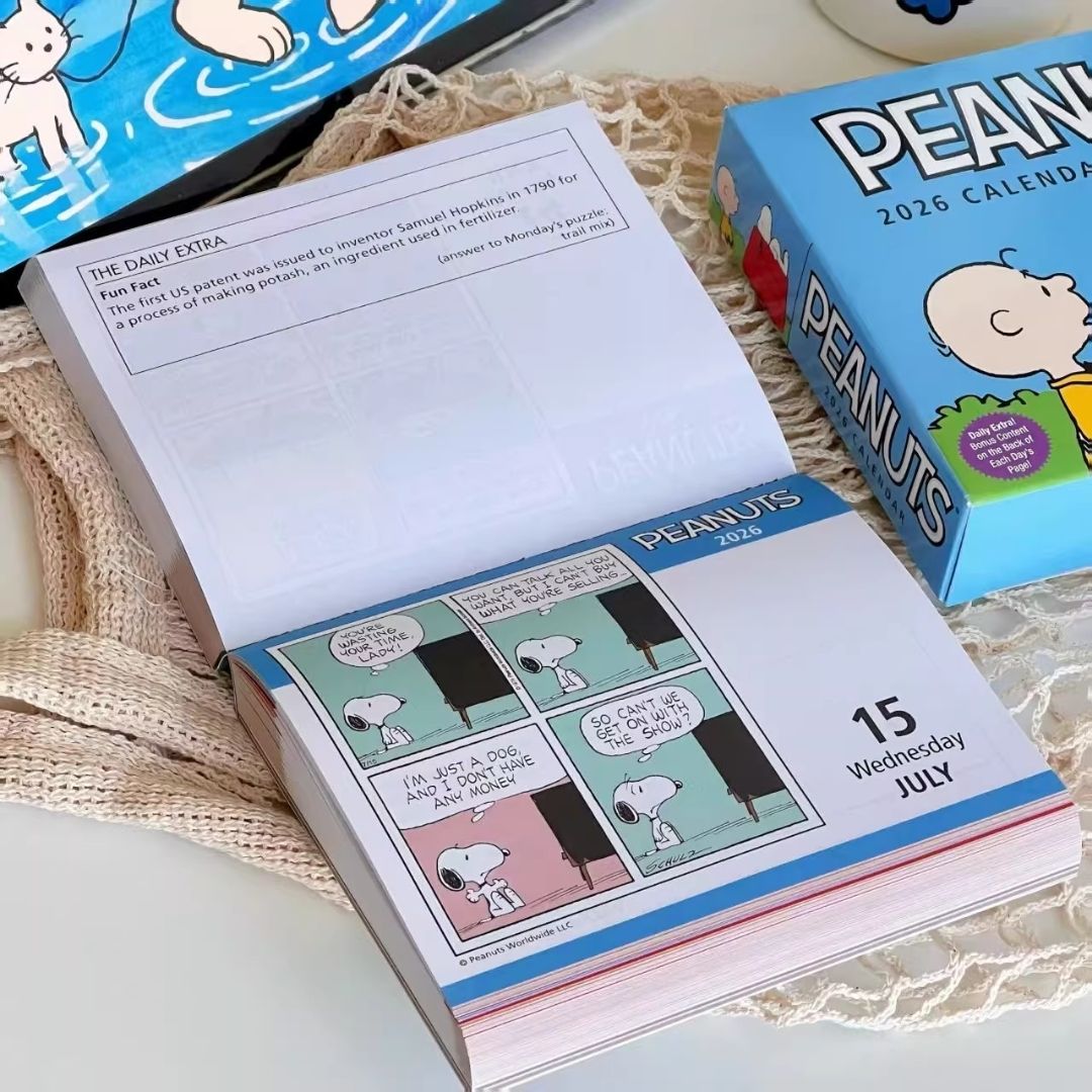 2026 Snoopy Daily Desk Calendar | One Page Per Day | 365 Pages | Tear-Off Comic Calendar | Desktop Display (brand new)