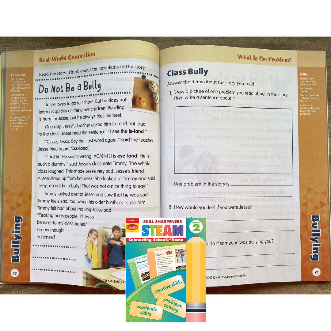Evan Moor Skill Sharpener Workbook: STEAM ( GRADE 2 ) brand new softcover, with SLIGHT FOLDS