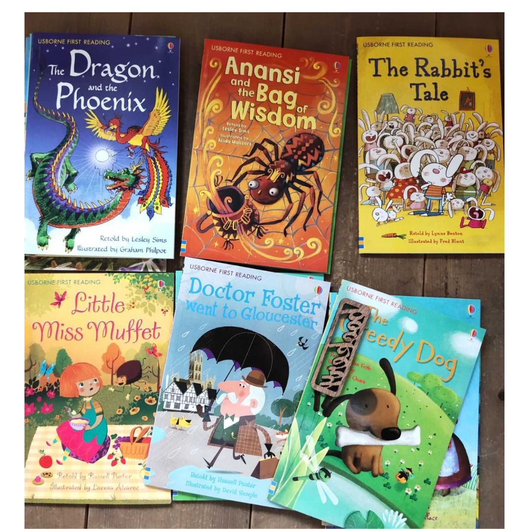 Usborne My First Reading Library 50 books Level 1 (green box) BOX with TEAR and DENTS, books no damage