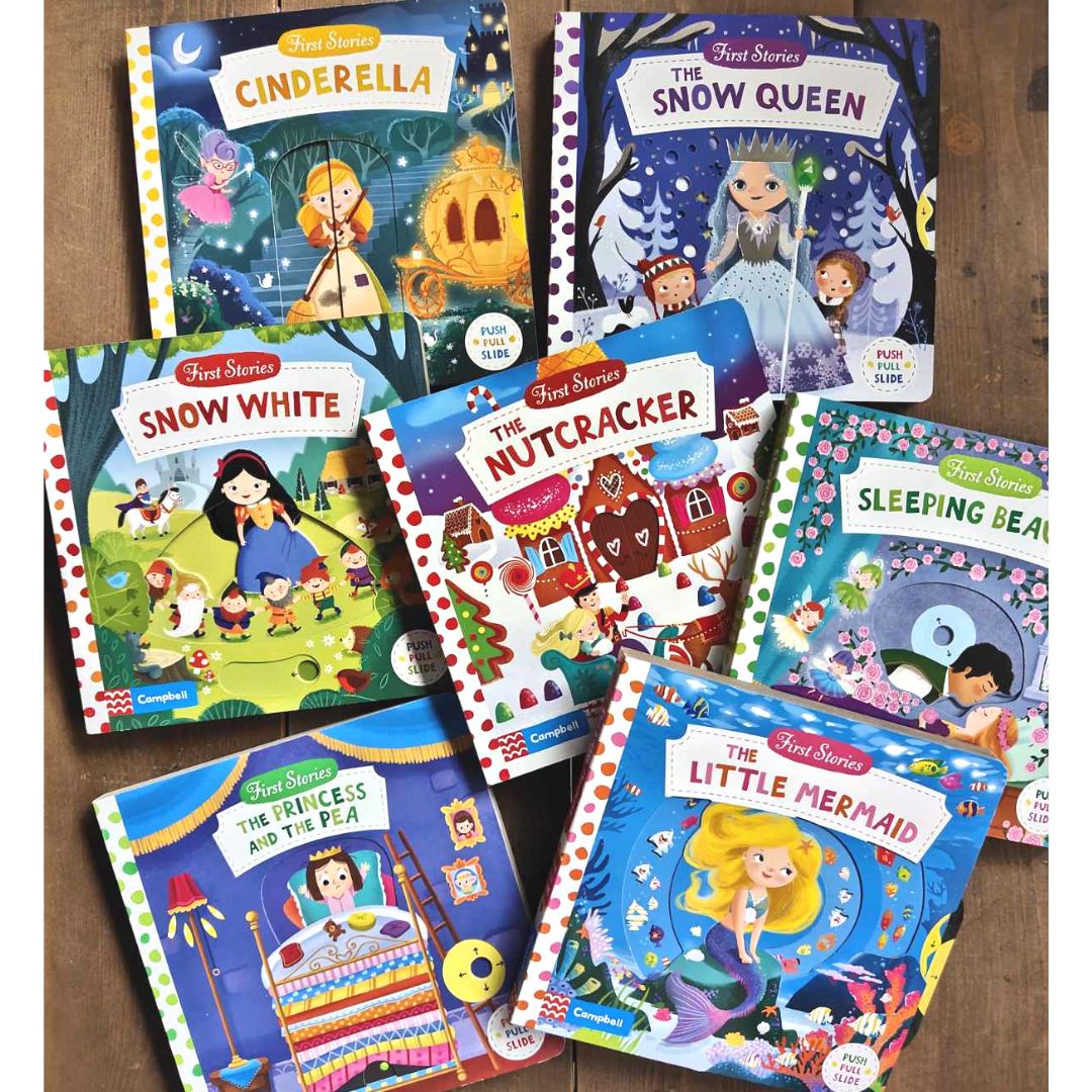 CAMPBELL First Stories Board book Fairy Tales (singles) INTERACTIVE BOARD BOOKS (Little Red Riding Hood, Rapunzel, Three Little Pigs, etc)