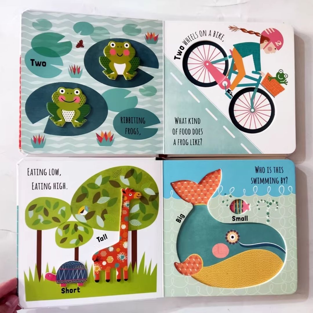 IN and OUT Board Books (SINGLES) Colors / Numbers / Opposites / Shapes (brand new, with SLIGHT DENTS on book cover)