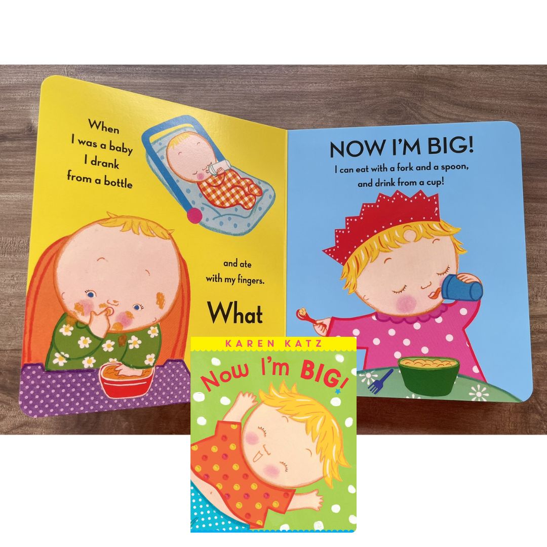 Now I'm Big (by Karen Katz) brand new board book, with SLIGHT DENTS/FOLDS on book cover