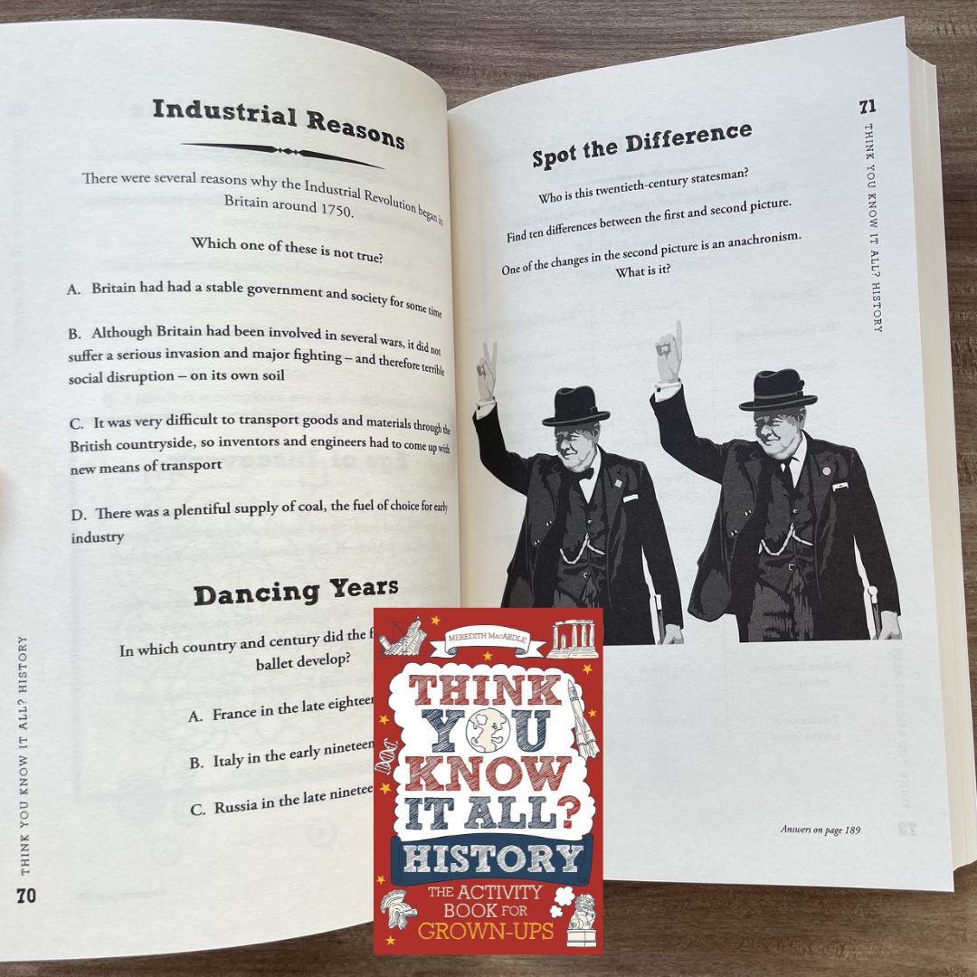 Think You Know It All? History: The Activity Book for Grown-Ups (brand new softcover)