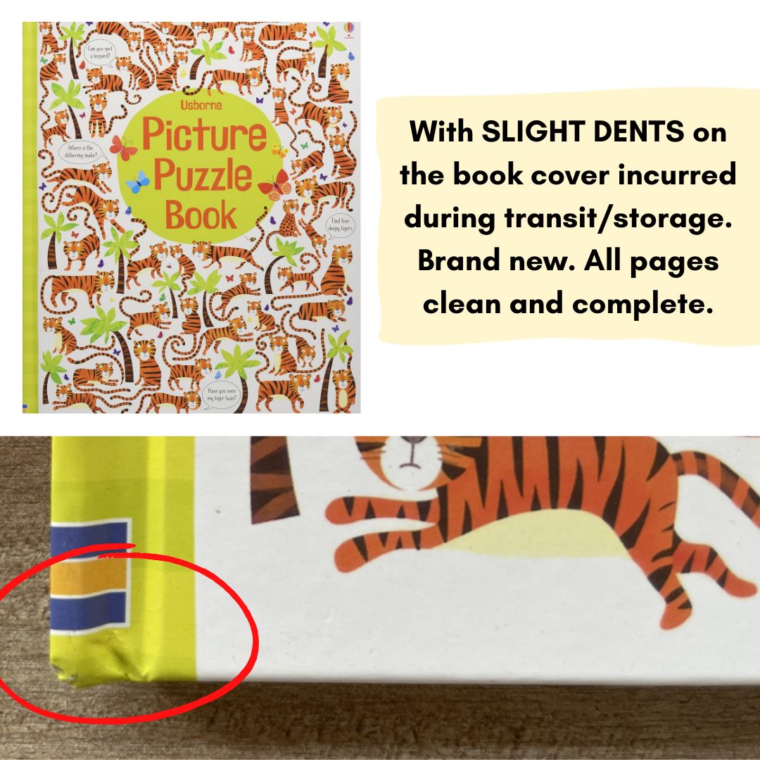 Usborne Picture Puzzle Book (SINGLES, brand new Hardcover) Animals / Farm / Under the Sea - with SLIGHT DENTS on book cover