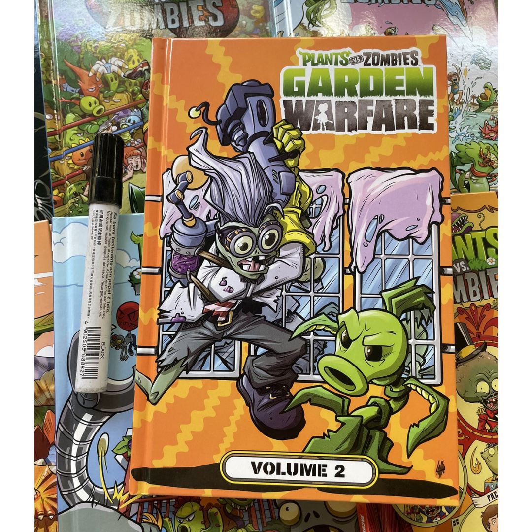 Plants vs. Zombies, COMICS (7 books) (Pls. Choose from SET 1 or 2) brand new hardcover, no box, with SLIGHT DENTS on book cover