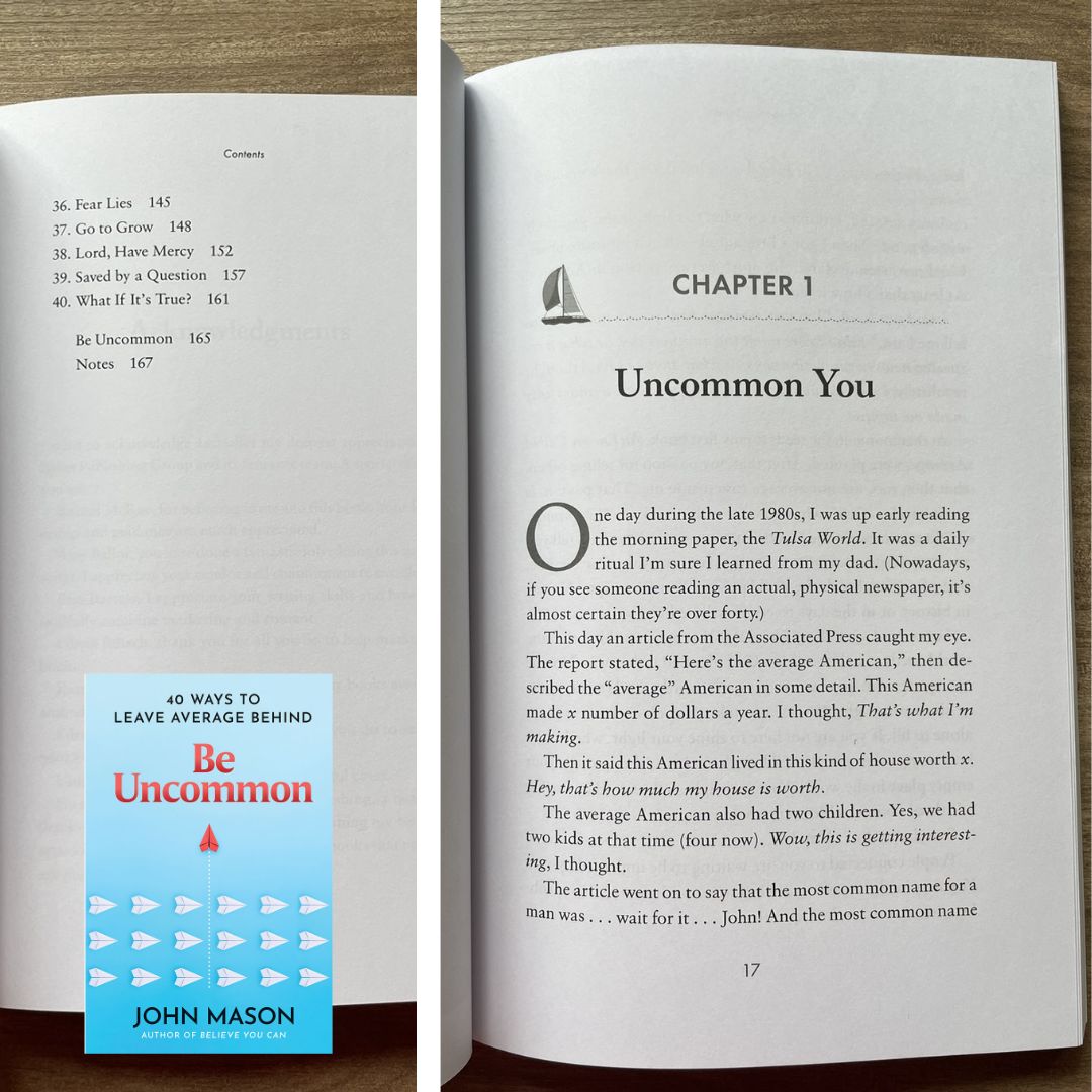 Never Give Up/ Be Uncommon/ Be Yourself/ Believe You Can/ The Power of You (by John Mason) (SINGLES) brand new softcover