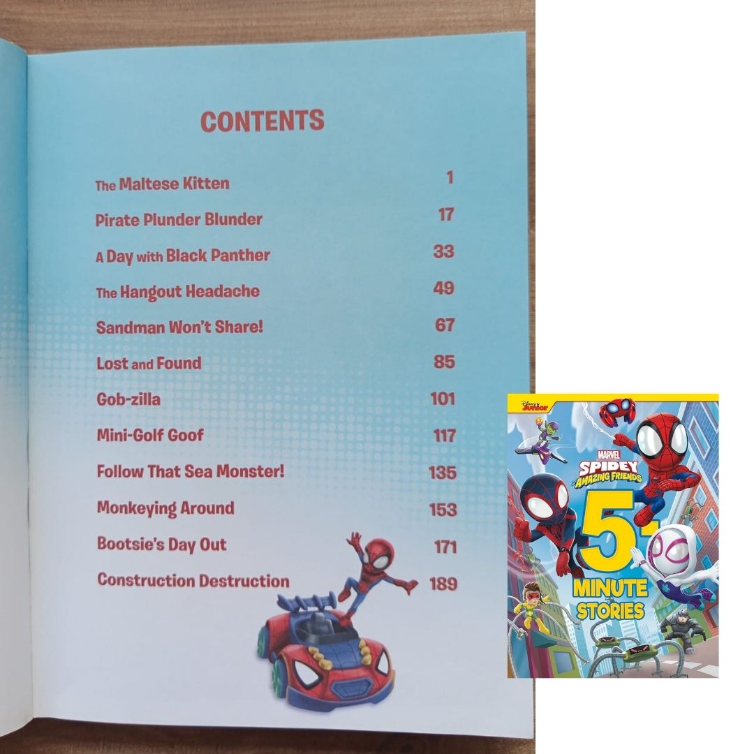Spider-Man Spidey Amazing Friends 5-Minute Stories (USED book, padded hardcover, with slight tears and dents)