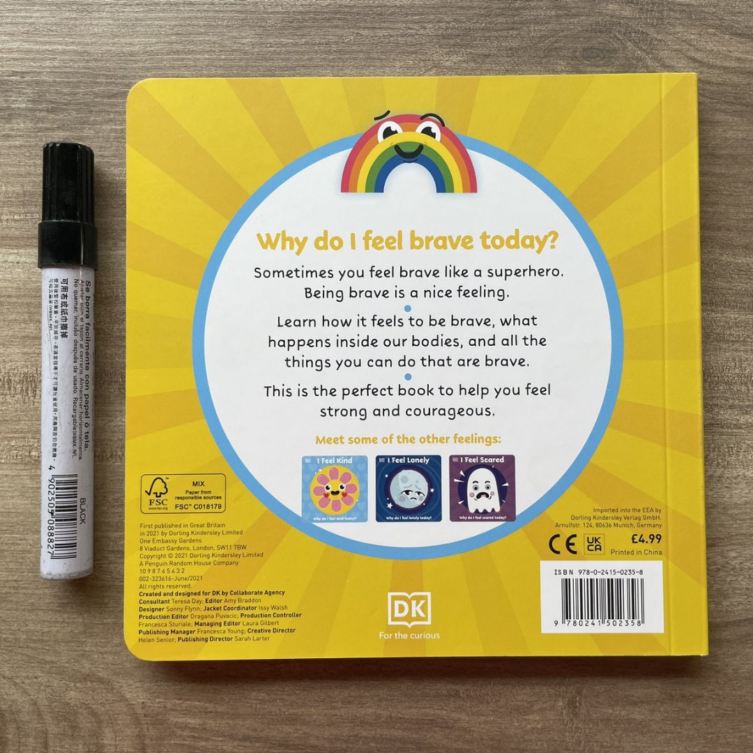 I Feel Brave // I Feel Proud (DK First Emotions) (SINGLES, brand new Board Book)