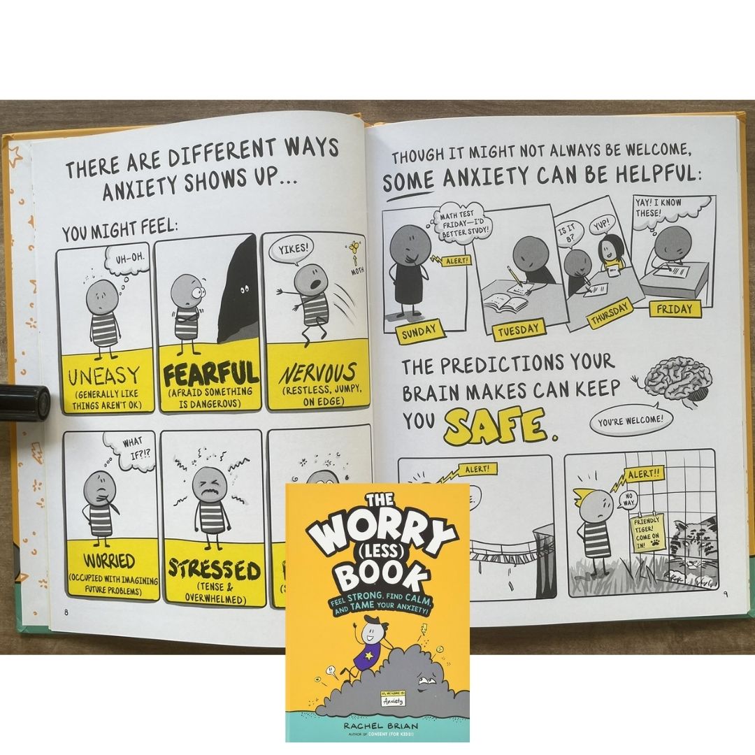 The Worry (Less) Book: Feel Strong, Find Calm, and Tame Your Anxiety! (hardcover) - with SLIGHT DENTS and MARKS on book cover