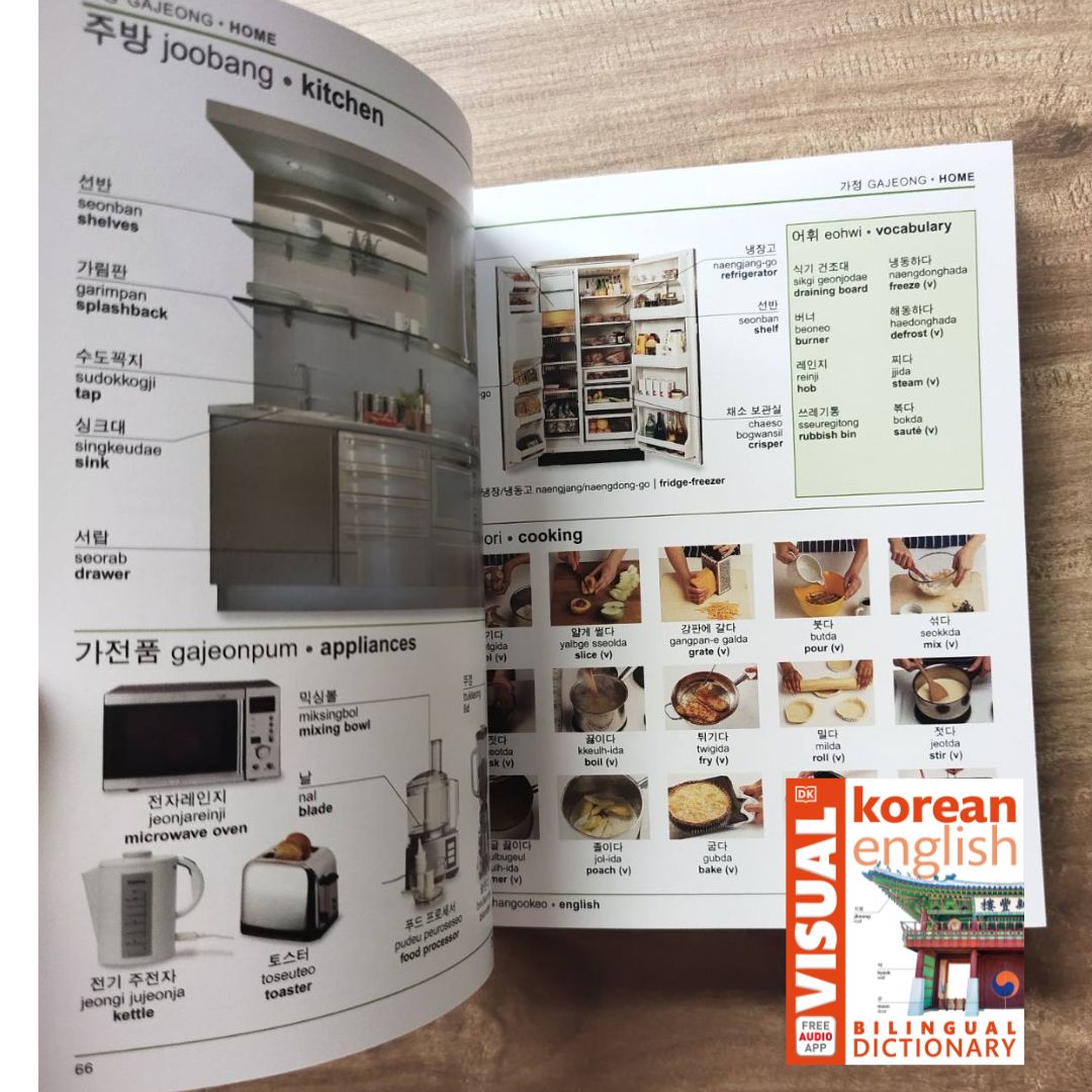 DK Korean-English Bilingual Visual Dictionary (brand new softcover) with SLIGHT FOLDS on book cover