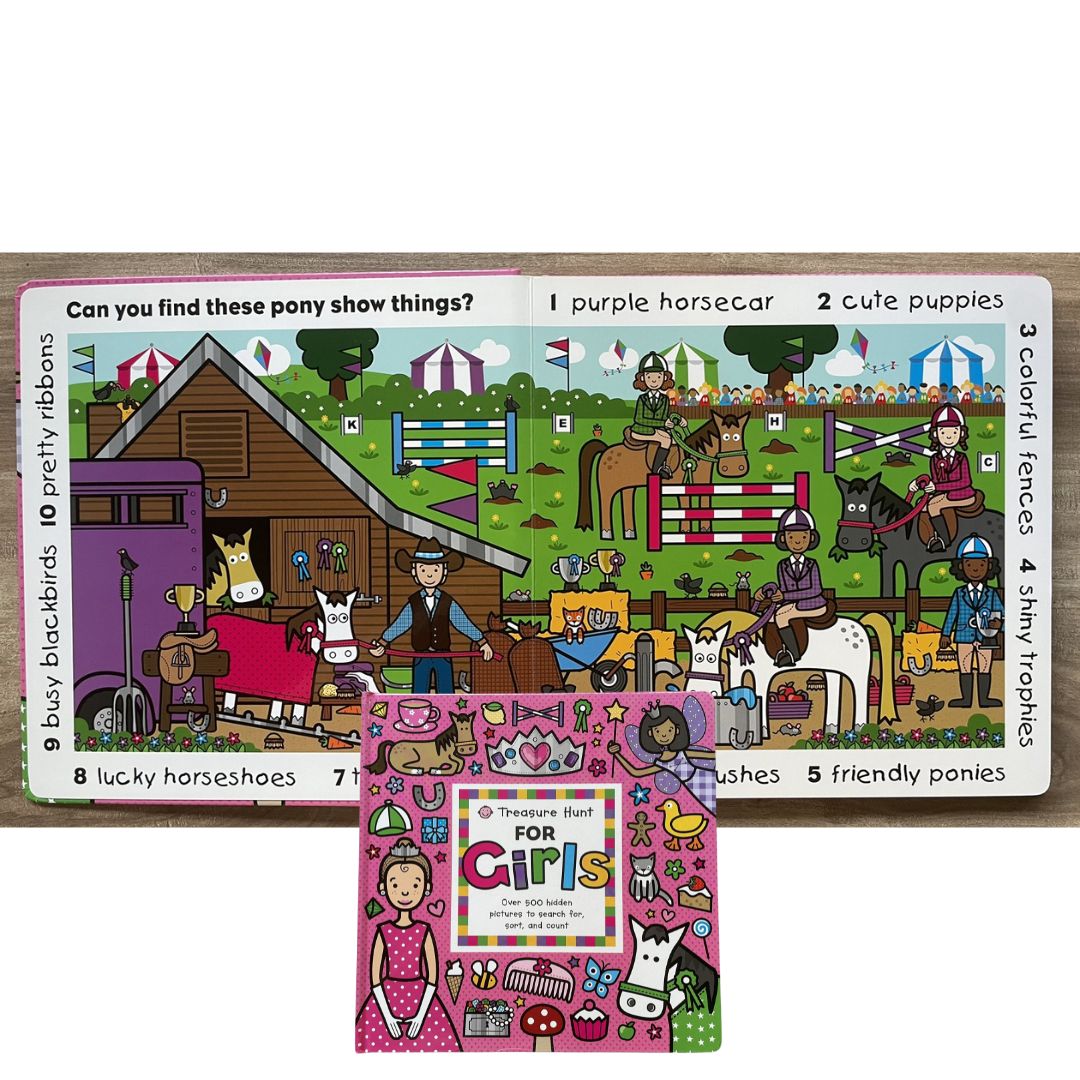 Priddy Treasure Hunt for Girls by Roger Priddy (board book) - big book