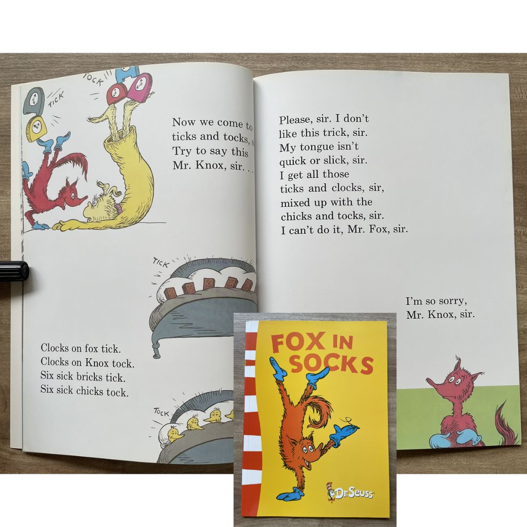 Dr Seuss paperbacks (PLS CHOOSE A TITLE) Oh the Places You'll Go / Fox in Socks / Green Eggs and Ham / Oh the Thinks You Can Think / One Fish Two Fish / Scrambled Eggs Super / Sleep Book / Ten Apples Up On Top / The Alphabet Book / Wacky Wednesday