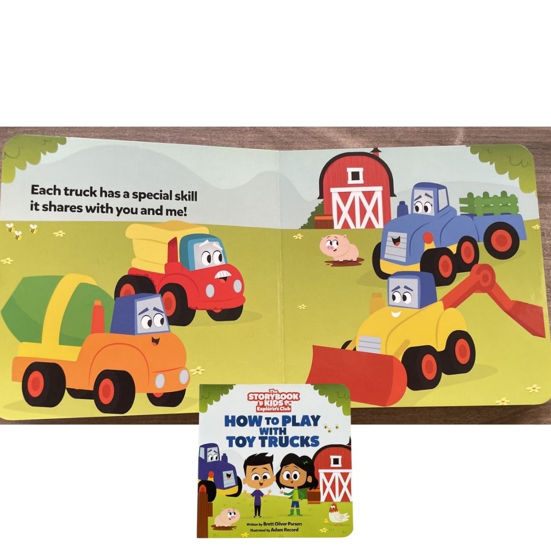 How to Play With Toy Trucks (The Storybook Kids Explorers Club) (brand new Board Book, with SLIGHT DENTS on book cover)