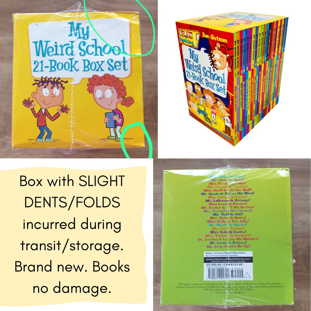 My Weird School (21 books) brand new softcover, BOX with SLIGHT DENTS, books no damage