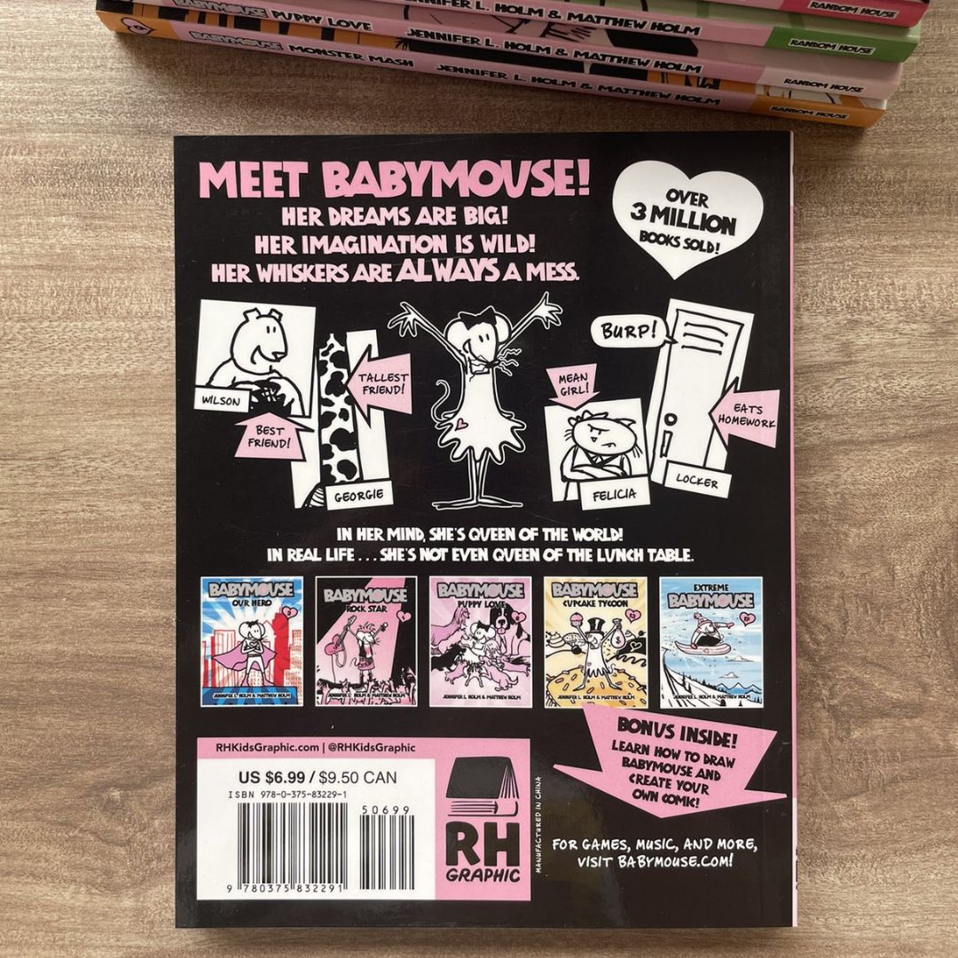 Babymouse, Graphic Novel (8 books, softcover, no box)
