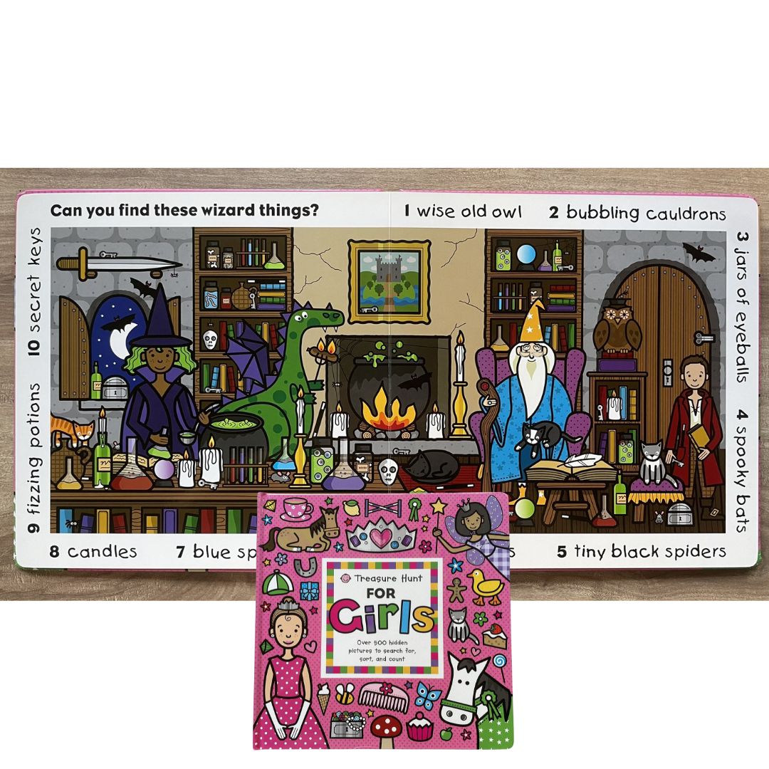 Priddy Treasure Hunt for Girls by Roger Priddy (board book) - big book