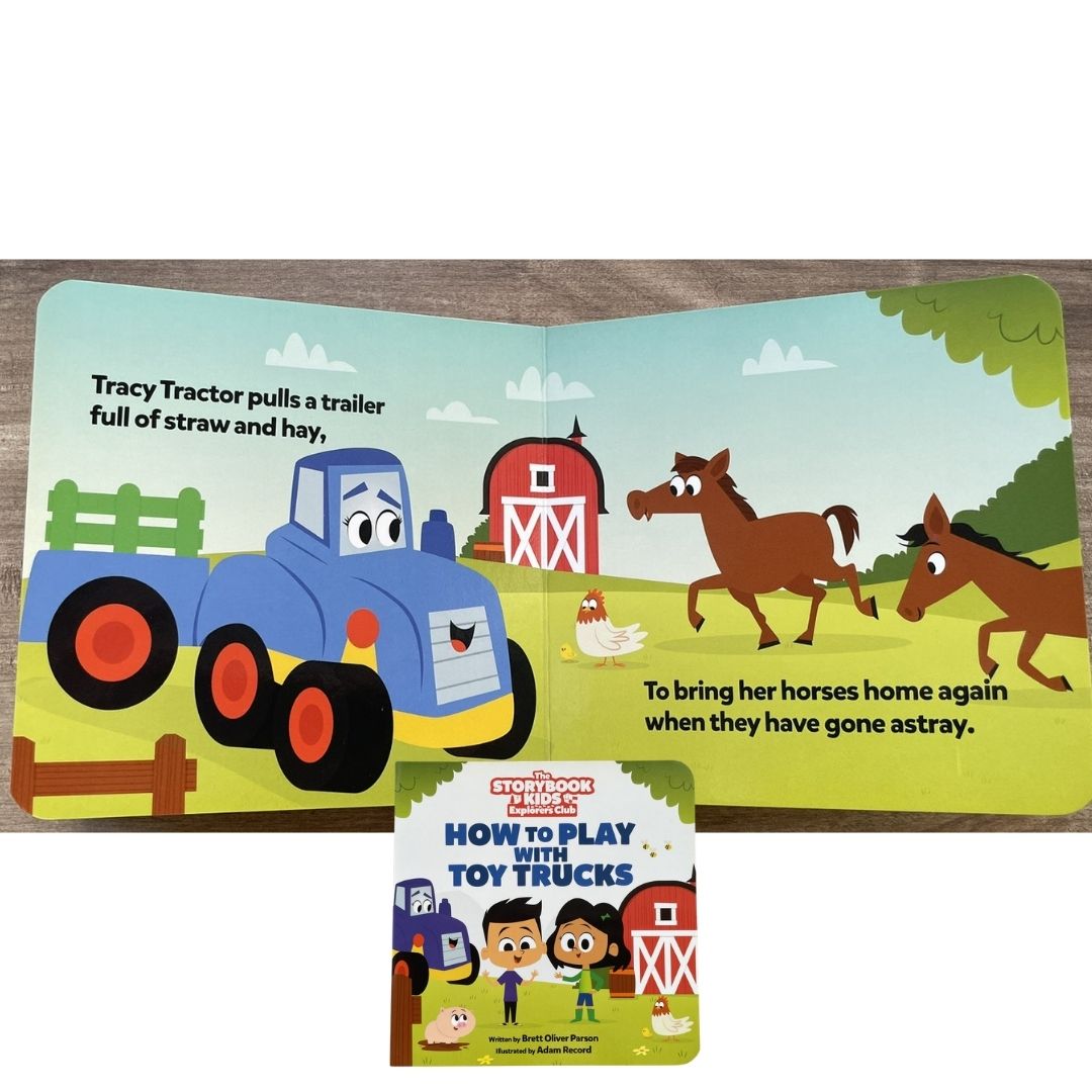 How to Play With Toy Trucks (The Storybook Kids Explorers Club) (brand new Board Book, with SLIGHT DENTS on book cover)