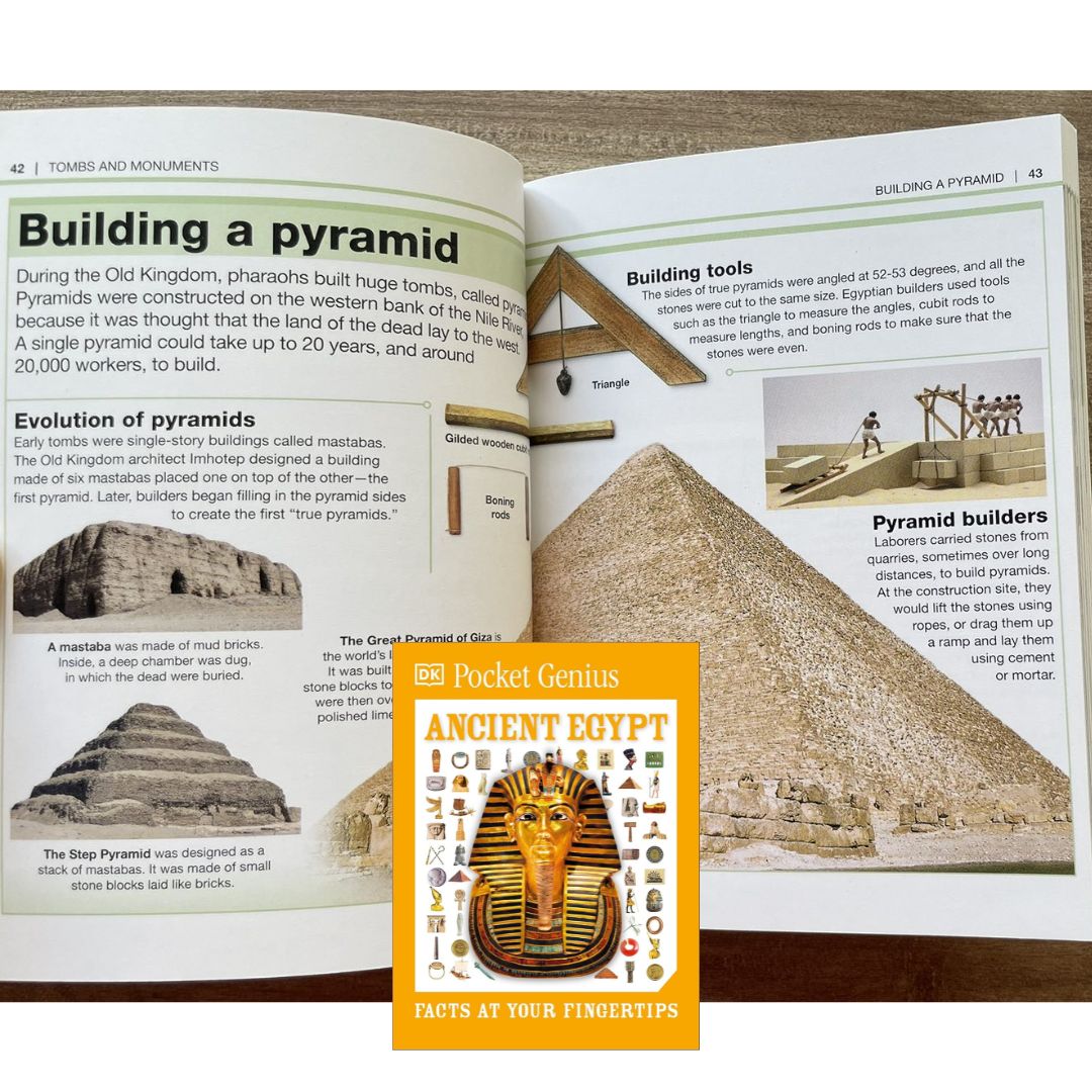 Pocket Genius: ANCIENT EGYPT (DK Facts at Your Fingertips) brand new MINI Softcover book, with SLIGHT FOLDS on book cover
