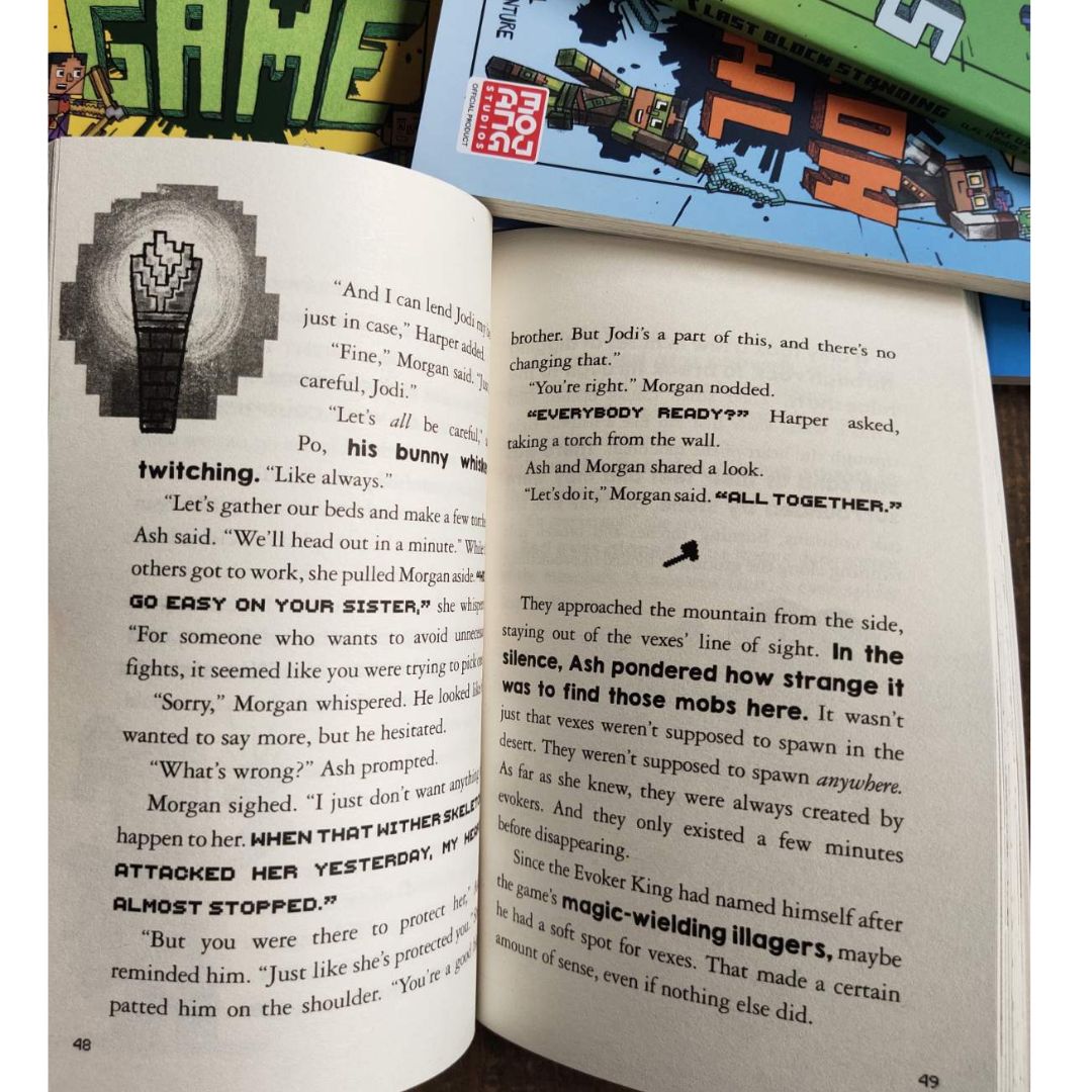 Minecraft: Deep Dive, Minecraft Woodsword Chronicles Collection (6 books) (BOX SET with SLIGHT FOLDS)