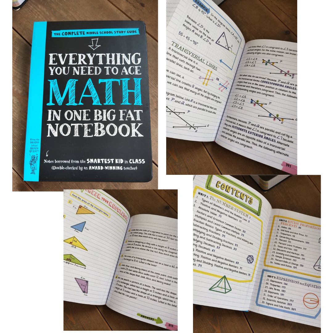 Everything You Need to Ace in One Big Fat Notebook: The Complete Middle School Study Guide (SINGLES) brand new Softcover - Biology/ Chemistry/ Computer Science & Coding/ English Language Arts/ Geometry/ World History/ Math/ Pre-Algebra & Algebra/ Science