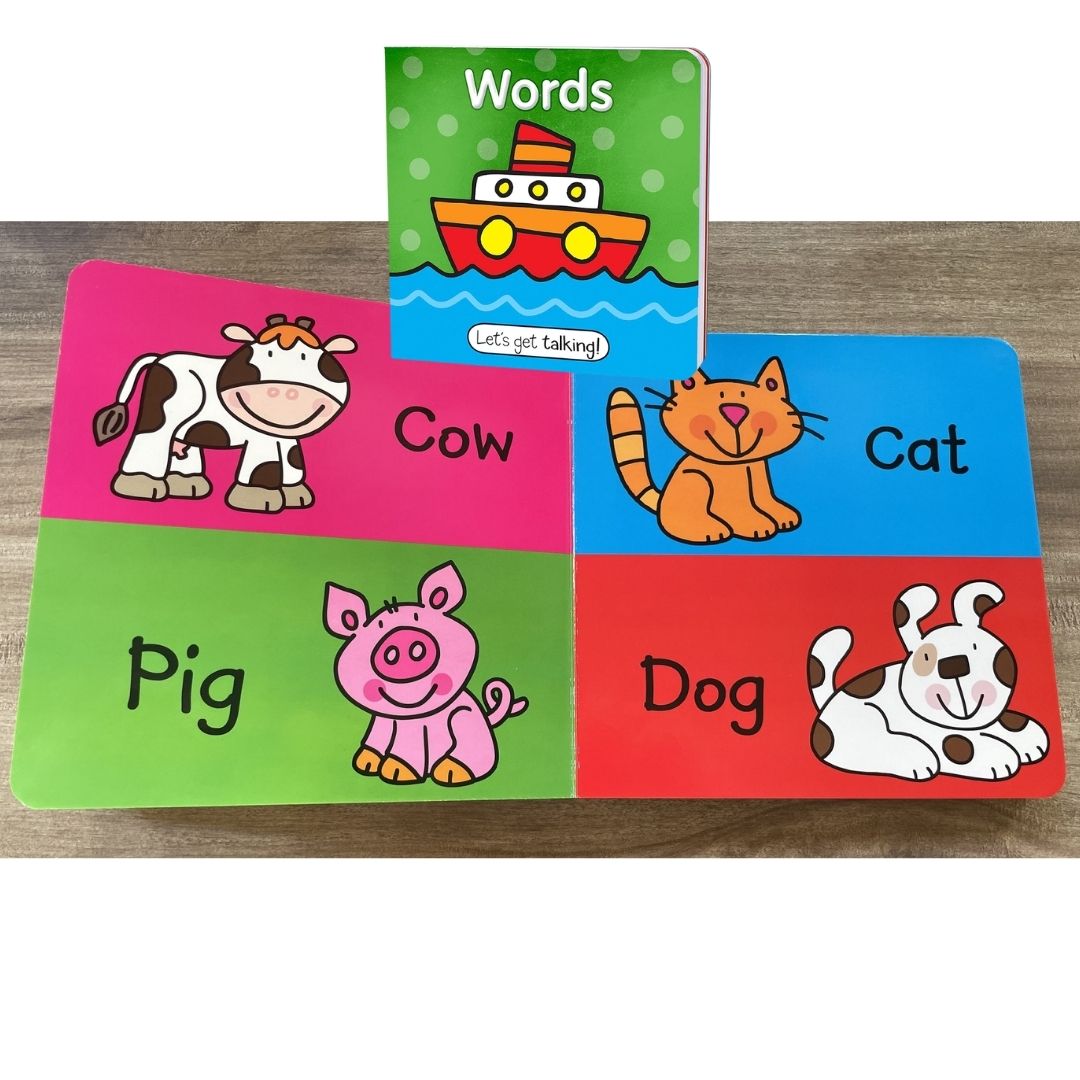 Words (Let's Get Talking) brand new Board book, with SLIGHT DENTS on book cover