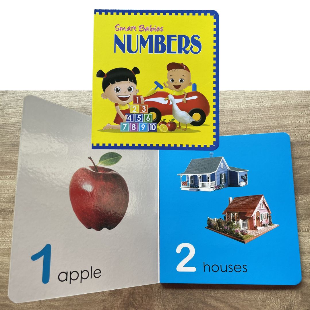 Smart Babies Board Book (ABC / Animals / Numbers / Shapes and Colors) (4 books) no box
