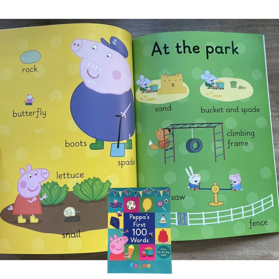 Peppa Pig: Peppa's First 100 Words (brand new softcover, with SLIGHT DENTS on book cover)