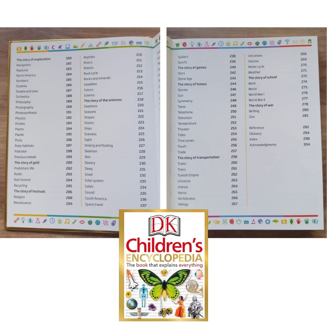 DK Children's Encyclopedia: The Book That Explains Everything! (USED book, hardcover, with slight tears and dents on book cover)