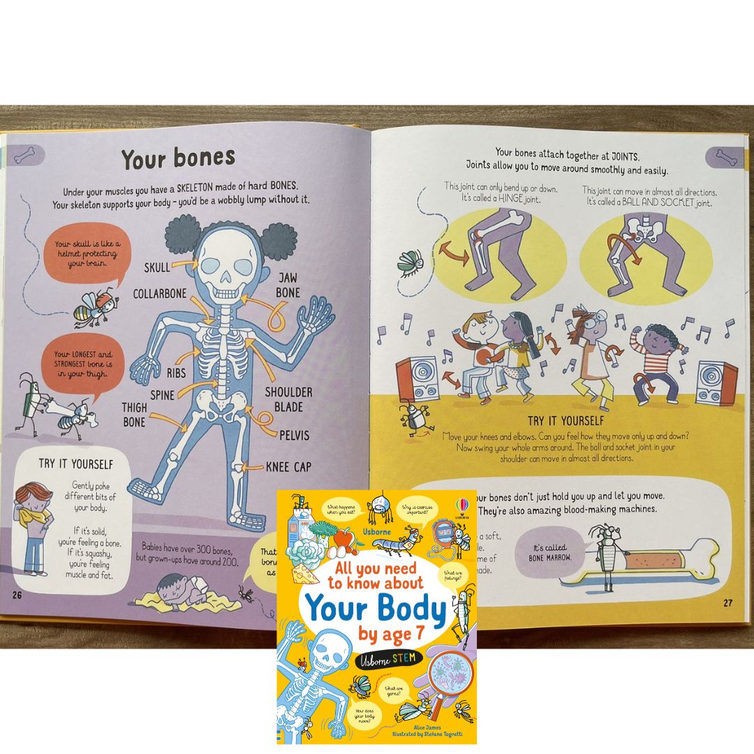 Usborne All You Need to Know about YOUR BODY by Age 7 (brand new hardcover, with SLIGHT DENTS on book cover)