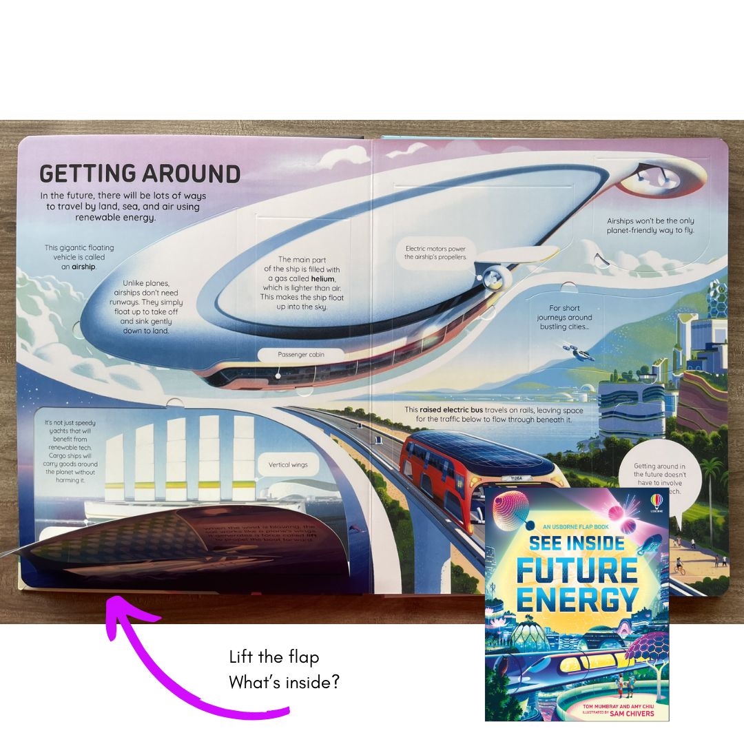 Usborne SEE INSIDE Future Energy (brand new Board Book, with SLIGHT DENTS on book cover)