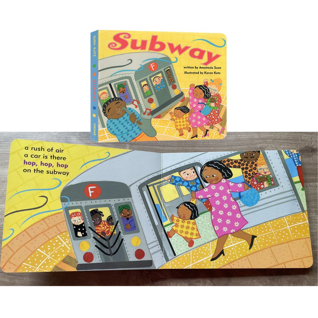 Subway (board book) by Anastasia Suen and Karen Katz - brand new, with SLIGHT DENTS on book cover