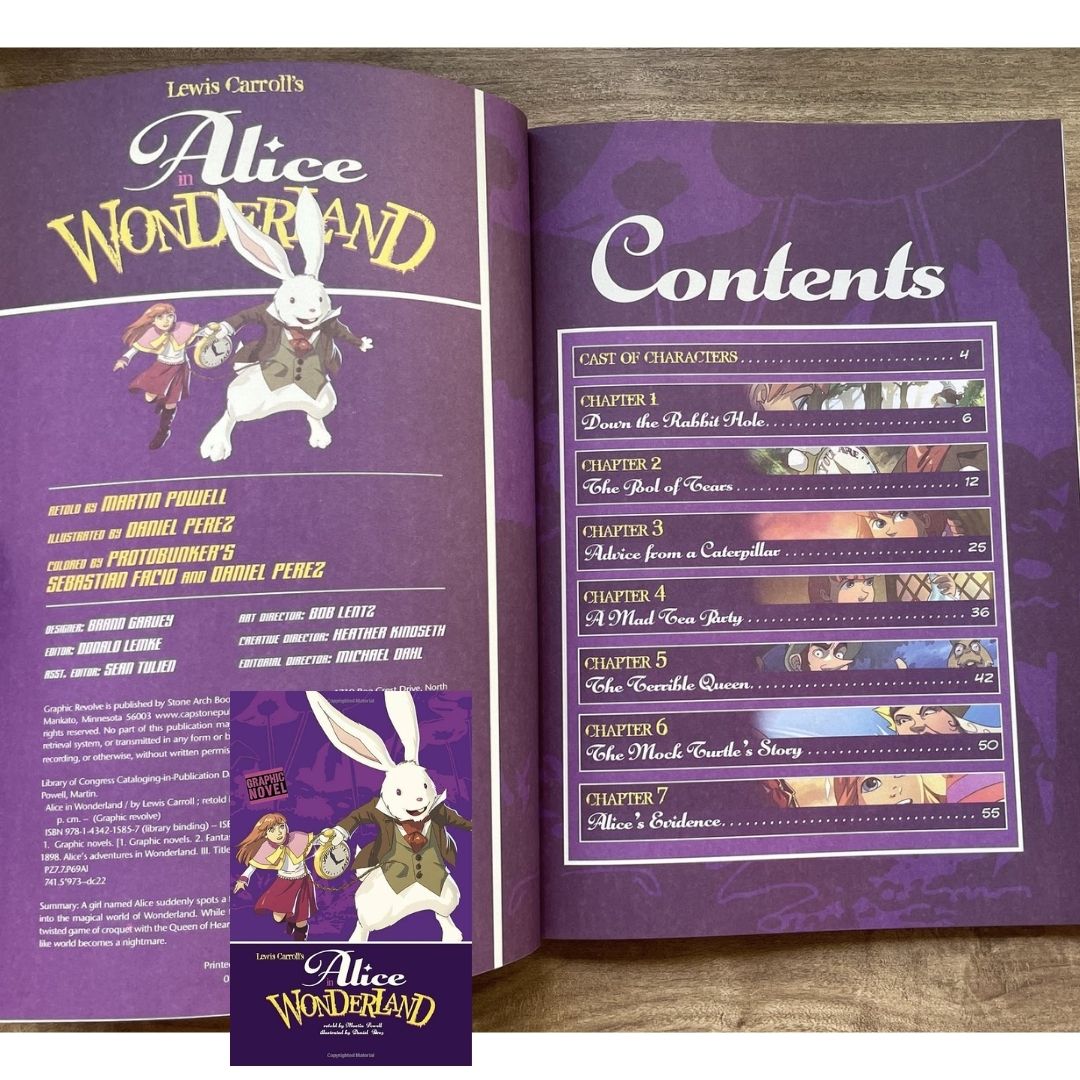Classic Fiction Graphic Novel (SINGLES) (Alice in Wonderland / Gulliver's Travels / The Hunchback of Notre Dame / The Wizard of Oz) brand new softcover, with SLIGHT TEARS/DENTS/FOLDS on book cover