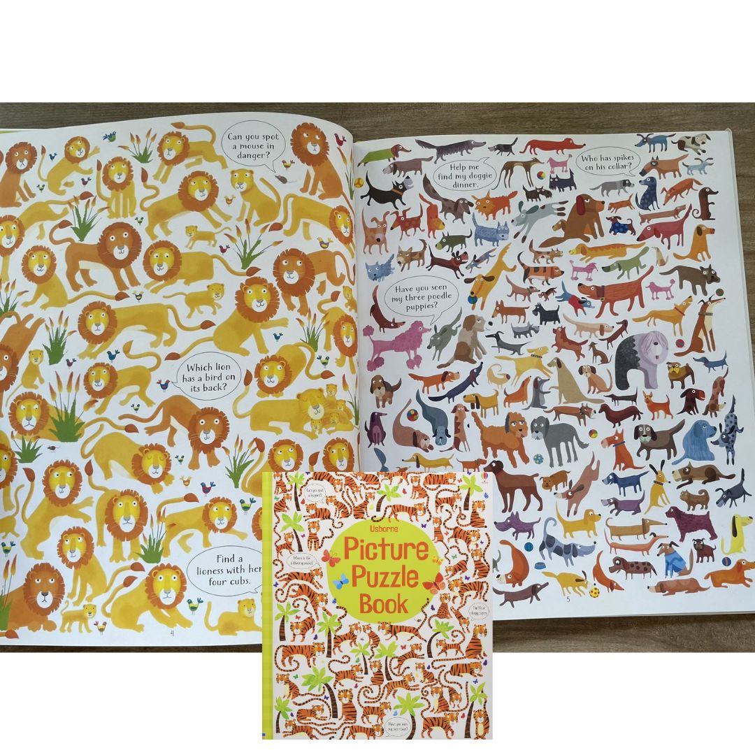 Usborne Picture Puzzle Book (SINGLES, brand new Hardcover) Animals / Farm / Under the Sea - with SLIGHT DENTS on book cover