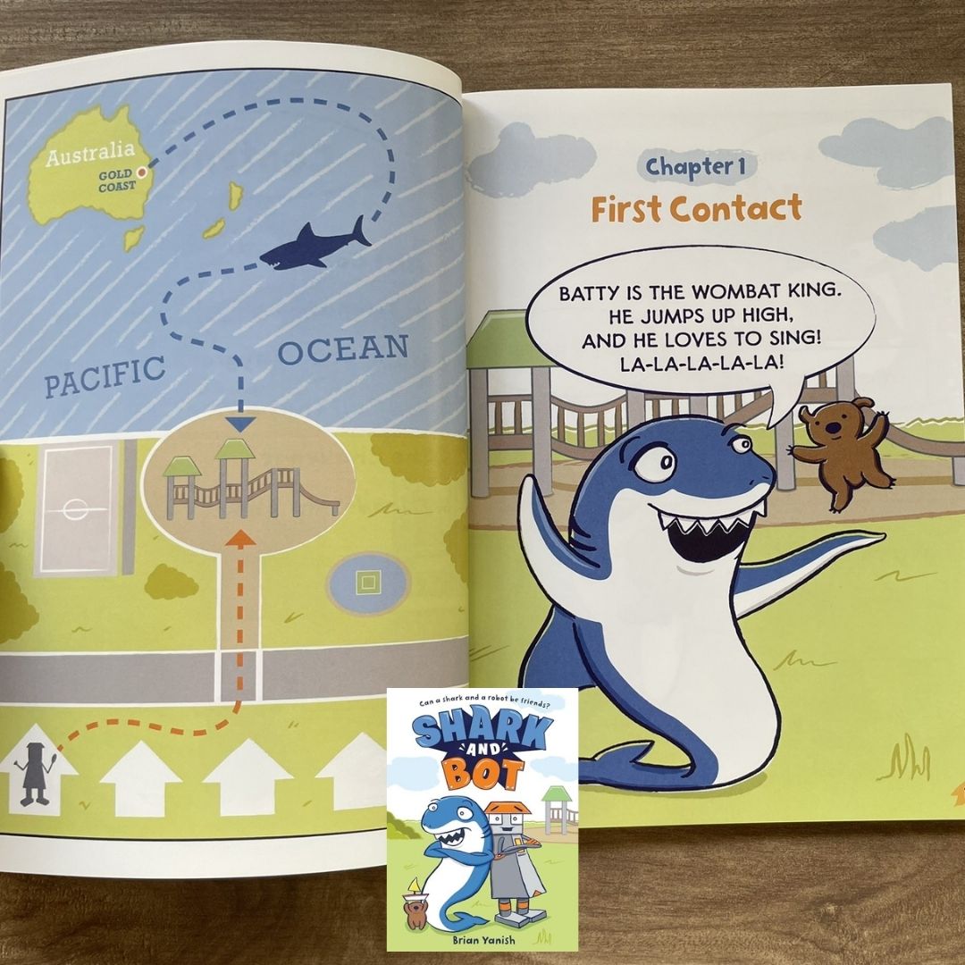 Shark and Bot, A Graphic Novel (Comics) by Brian Yanish (4 books) brand new softcover, no box