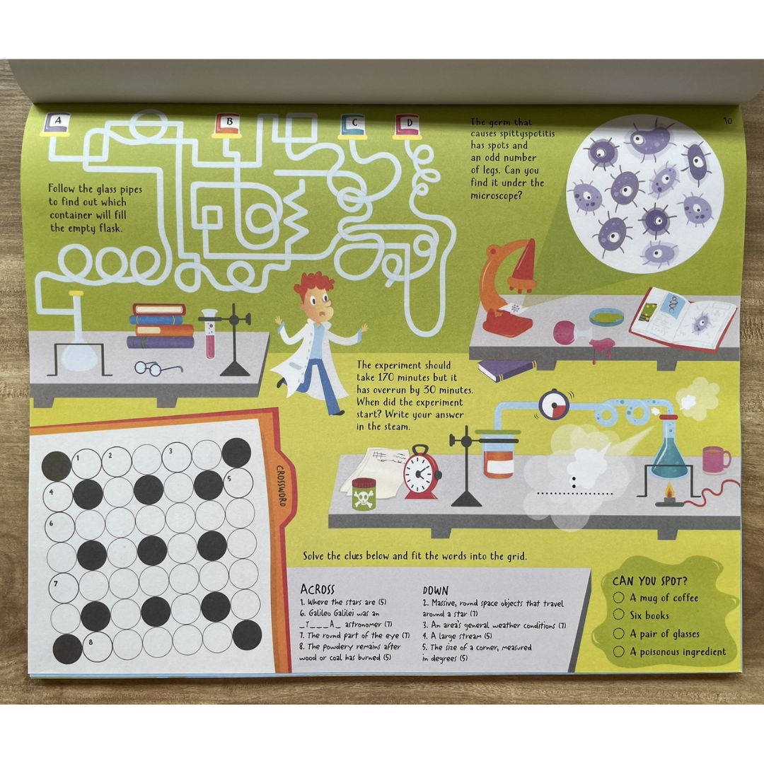The Usborne Big DOT-TO-DOT / MAZE / PUZZLE Pad (SINGLES, brand new softcover, JUMBO tear-off activity pads) - Book cover with SLIGHT FOLDS