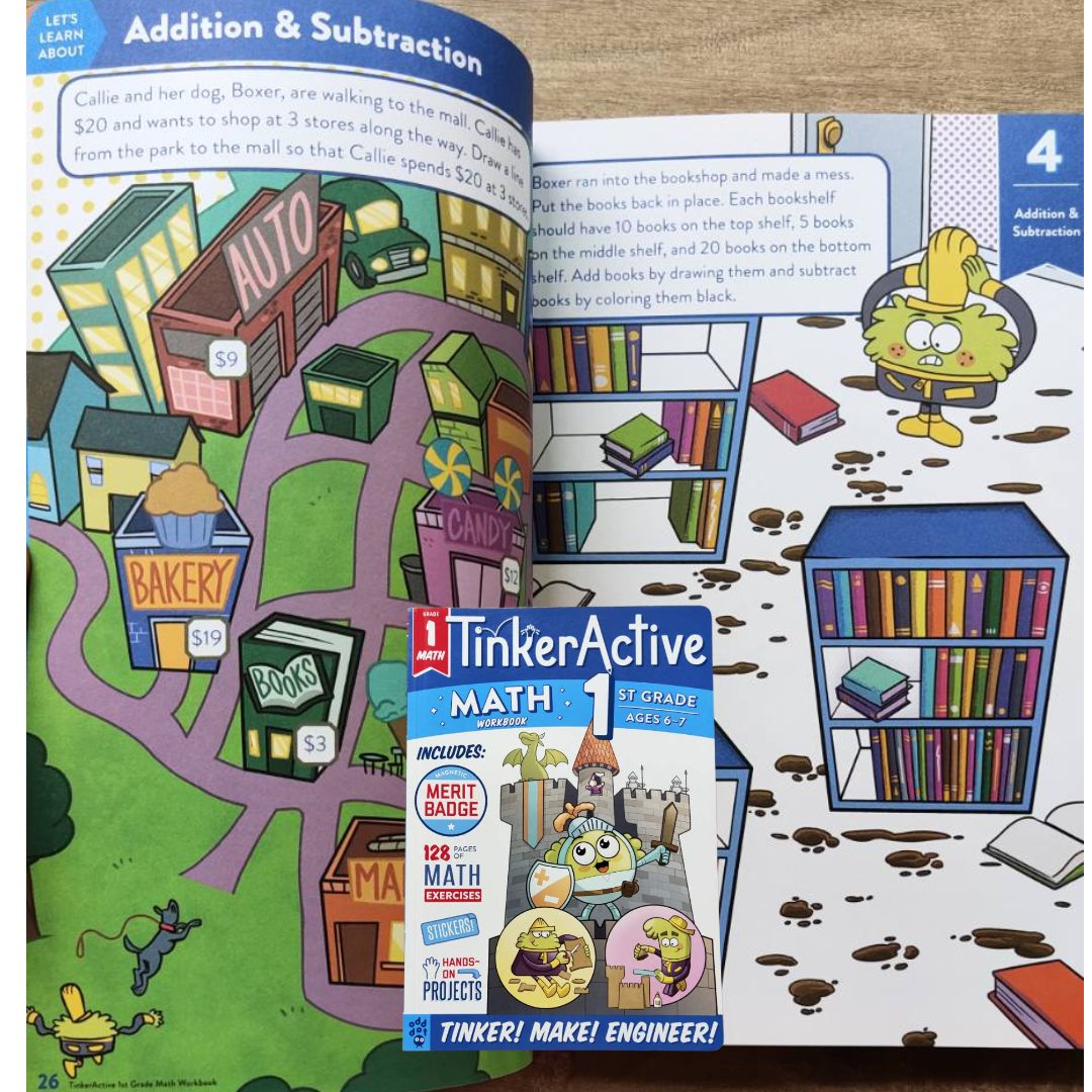 TinkerActive Workbooks: 1st Grade (MATH) softcover